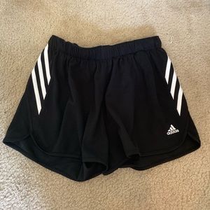 black adidas soccer shorts